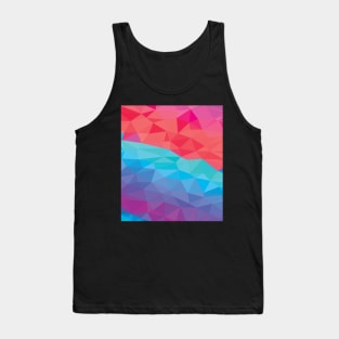 Multi colored Poly Pattern Tank Top